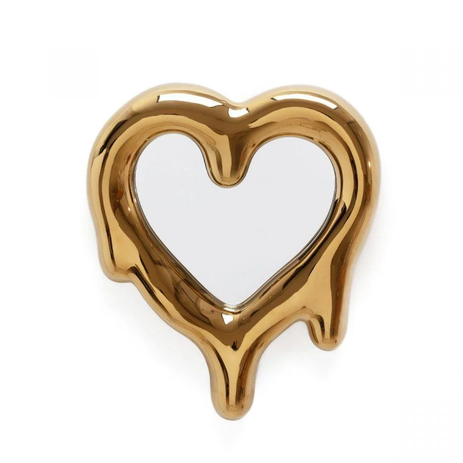 Specchio-Cornice Melted Heart Gold SELETTI - Image 3