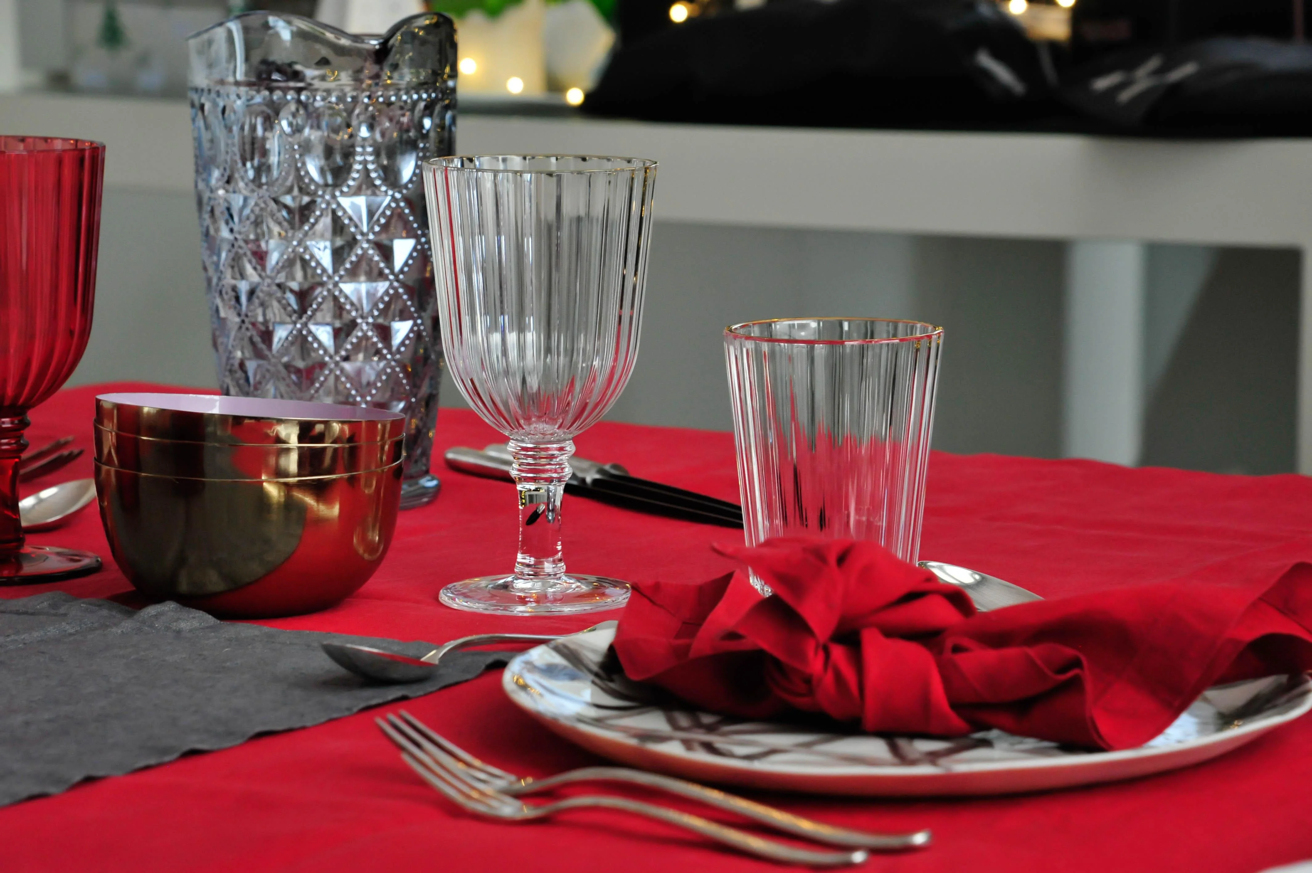 Set 2 Calici bordo oro in acrilico a rilievo 460 ml WD Lifestyle - Image 9