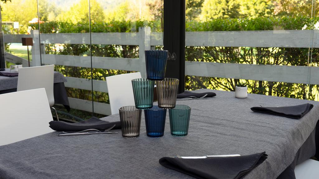 Set 2 pz. Bicchieri colorati in acrilico 370 ml decoro a rilievo WD Lifestyle - Image 4