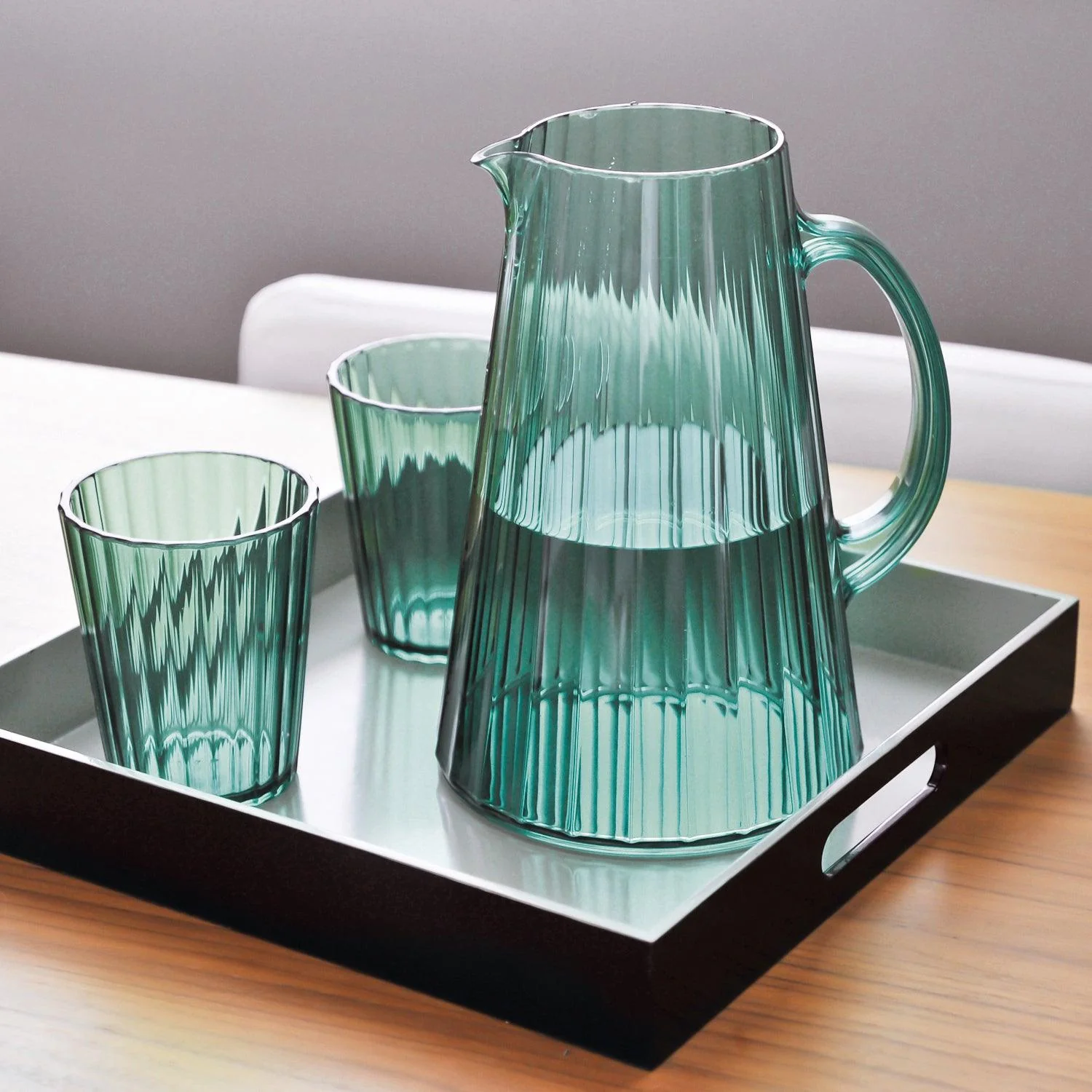 Set 2 pz. Bicchieri colorati in acrilico 370 ml decoro a rilievo WD Lifestyle - Image 6