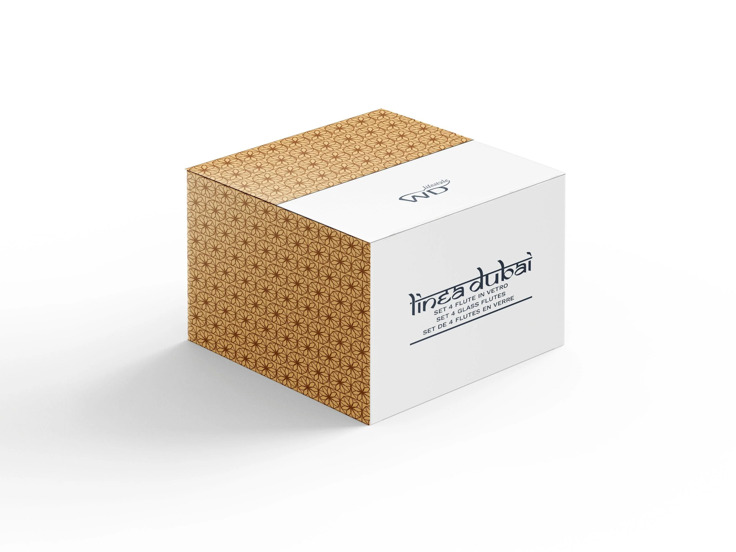 Set 4 flûte in vetro con decoro in rilievo WD Lifestyle - Image 6