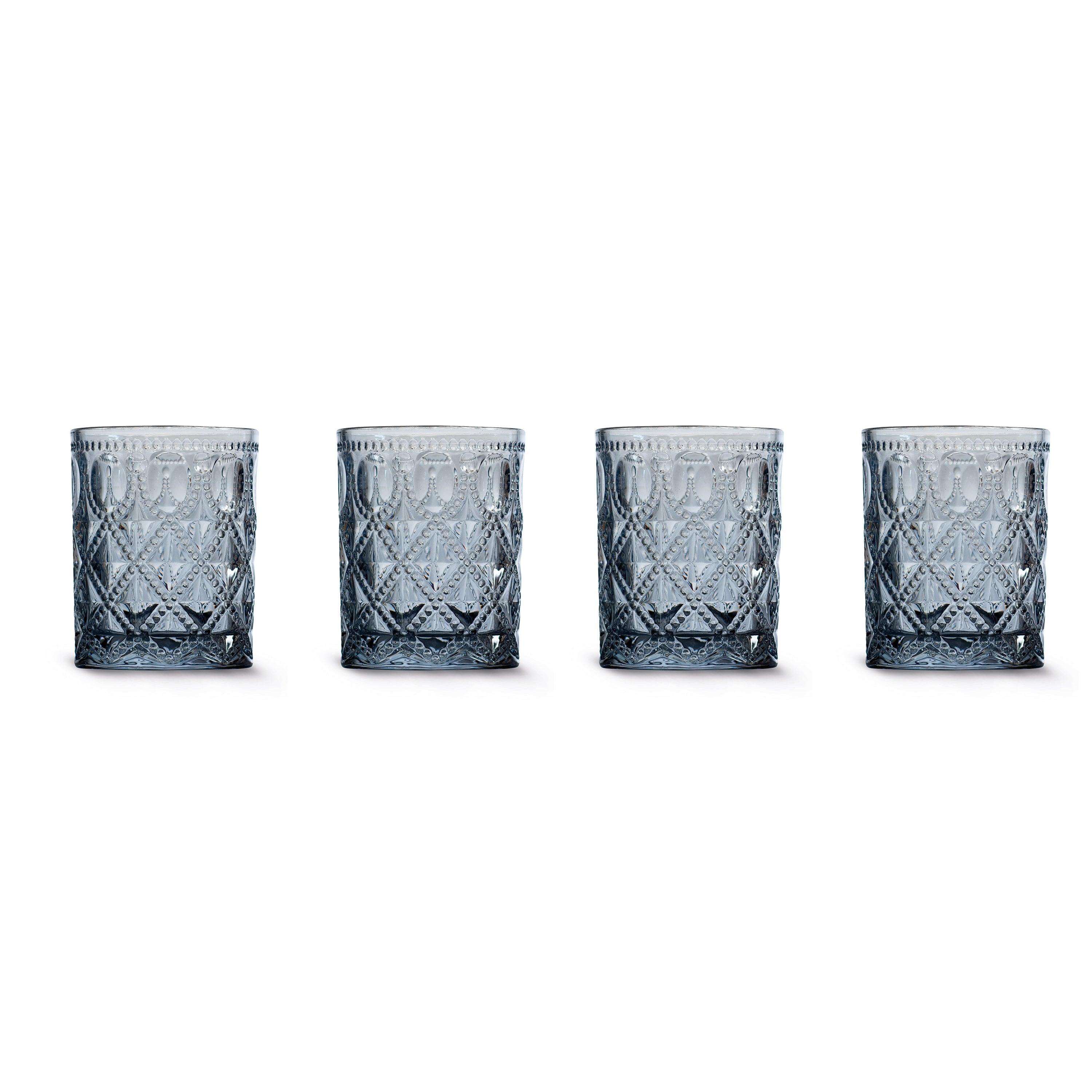 Set 4 pz. Bicchieri in vetro con decoro a rilievo 300 ml WD Lifestyle - Image 3