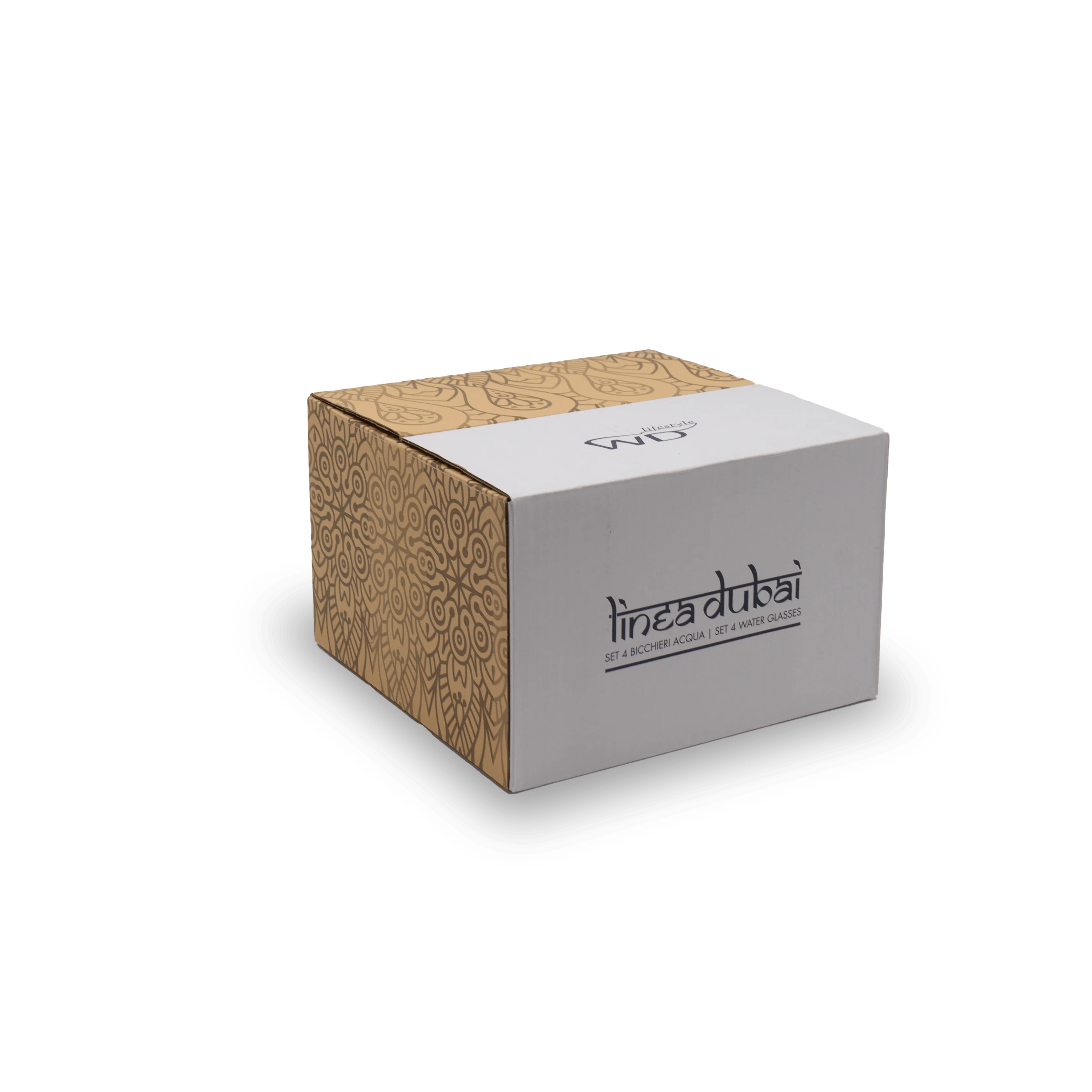 Set 4 pz. Bicchieri in vetro con decoro a rilievo 300 ml WD Lifestyle - Image 7