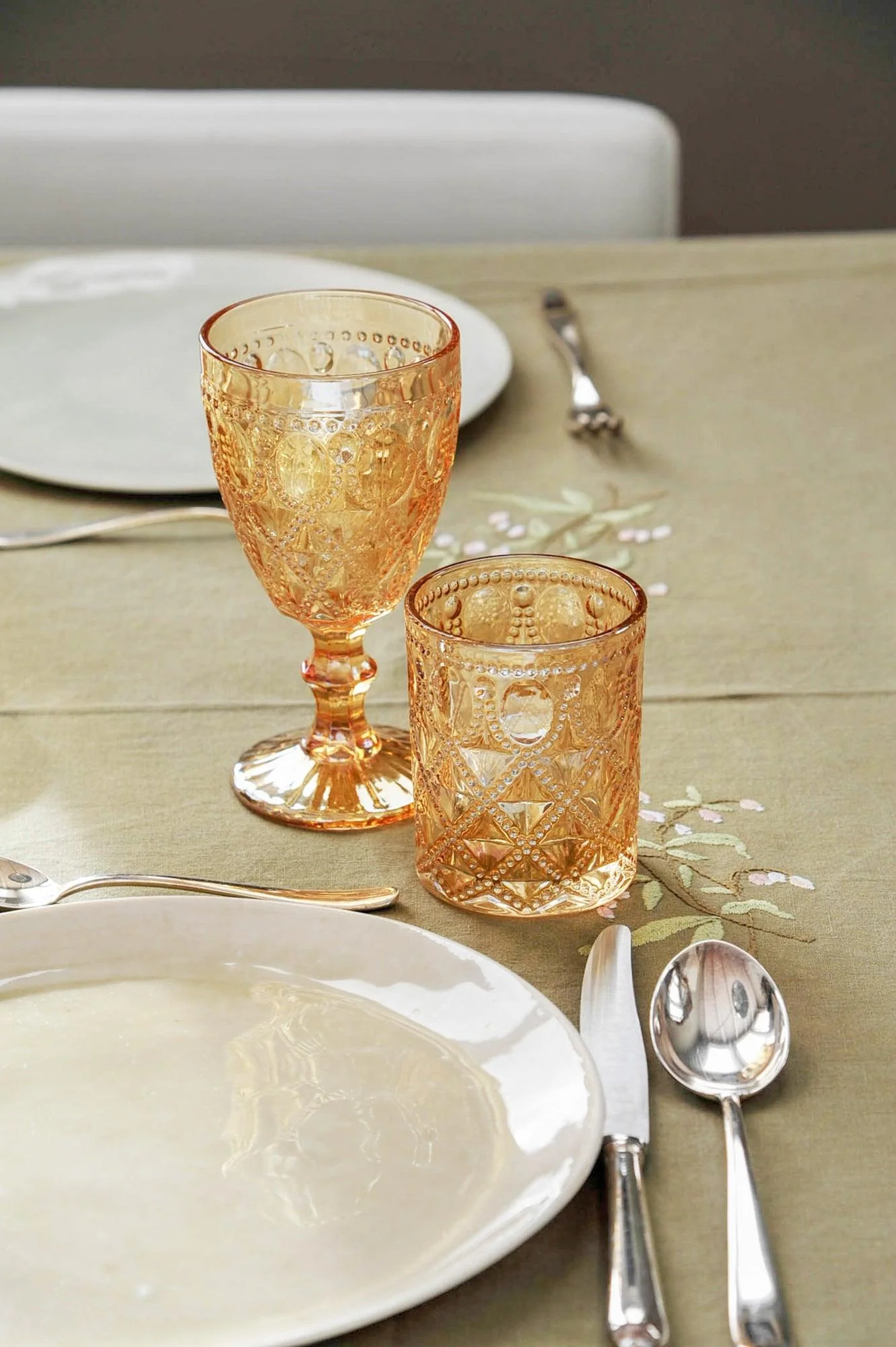 Set 4 pz. Bicchieri in vetro con decoro a rilievo 300 ml WD Lifestyle - Image 8