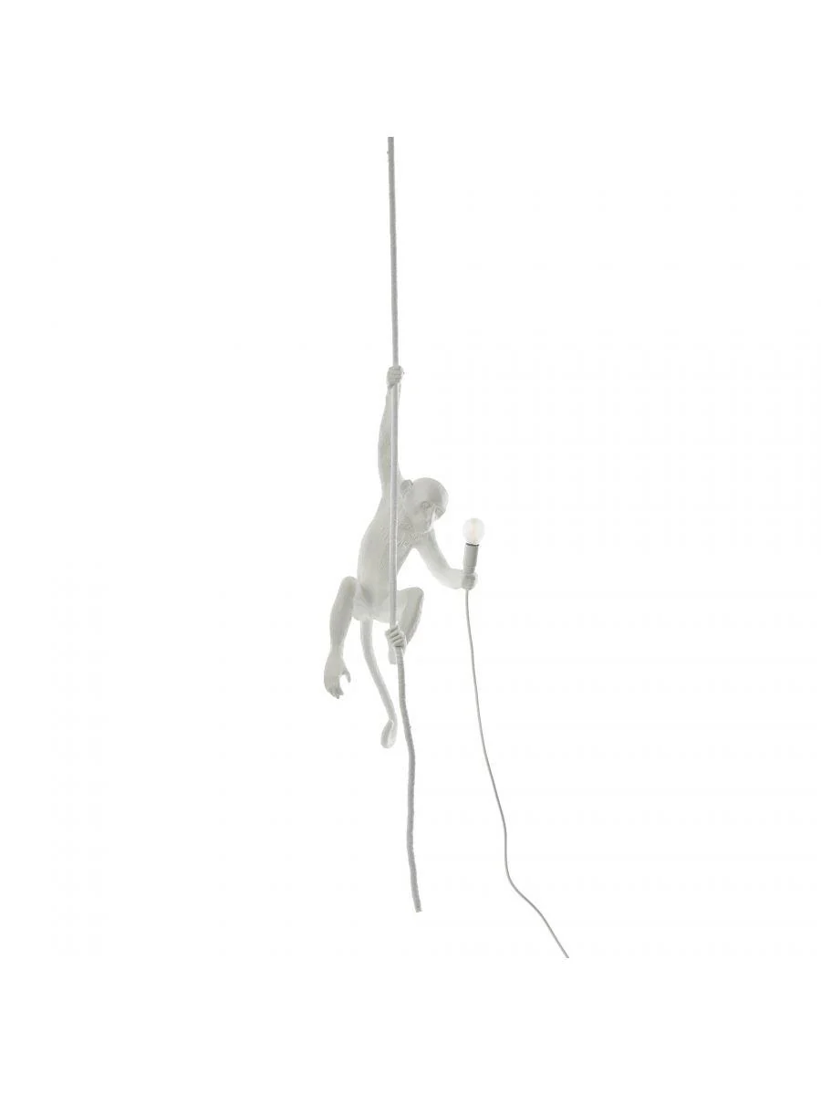 Lampada Resina Sospensione Monkey Swing White SELETTI - Image 3