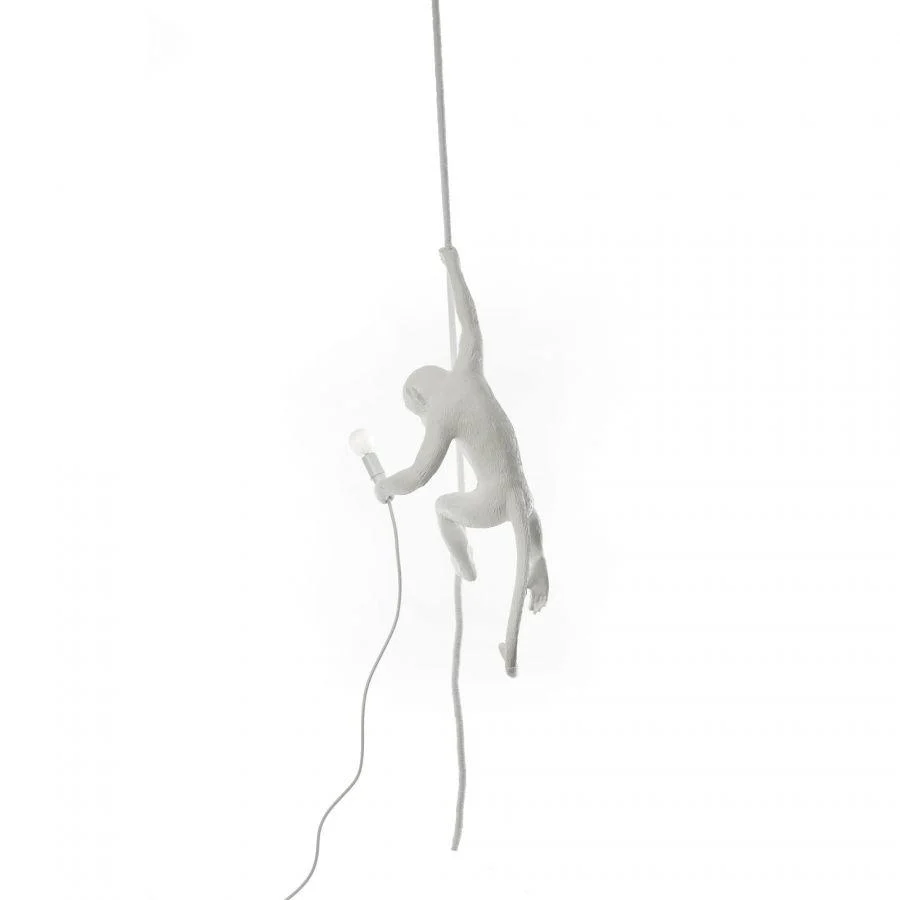 Lampada Resina Sospensione Monkey Swing White SELETTI - Image 6