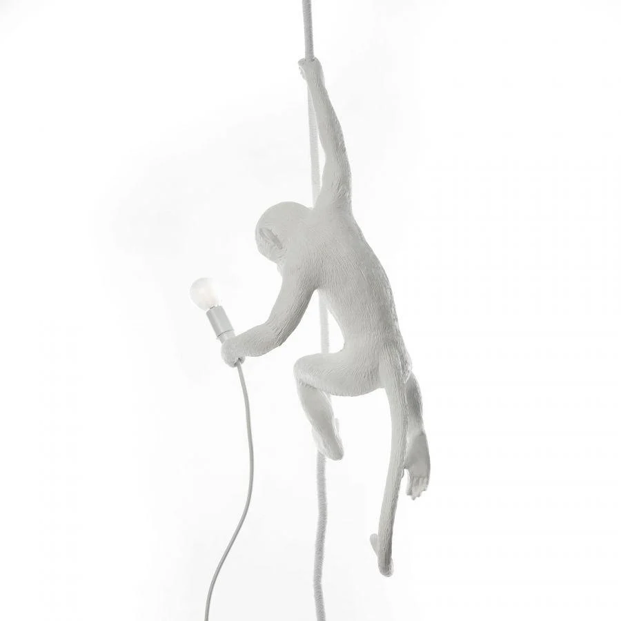 Lampada Resina Sospensione Monkey Swing White SELETTI - Image 7
