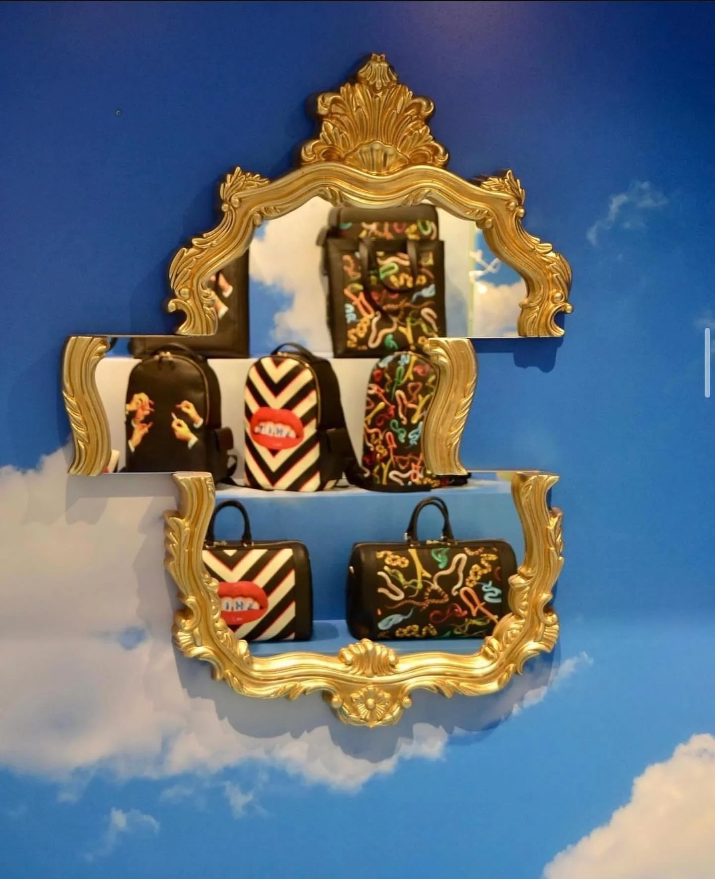 Specchio da Parete Tetris Mirror oro 70x90 cm. SELETTI - Image 3