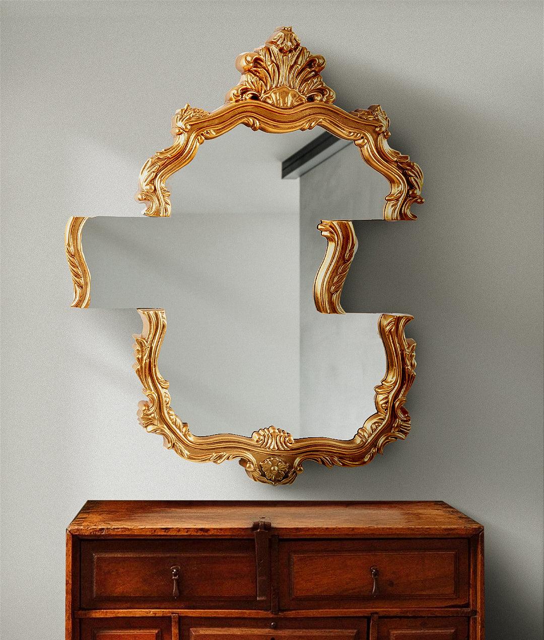 Specchio da Parete Tetris Mirror oro 70x90 cm. SELETTI - Image 5